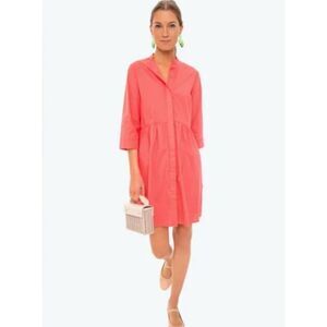 Tuckernuck Poppy Pink Royal Shirt Dress Size XS